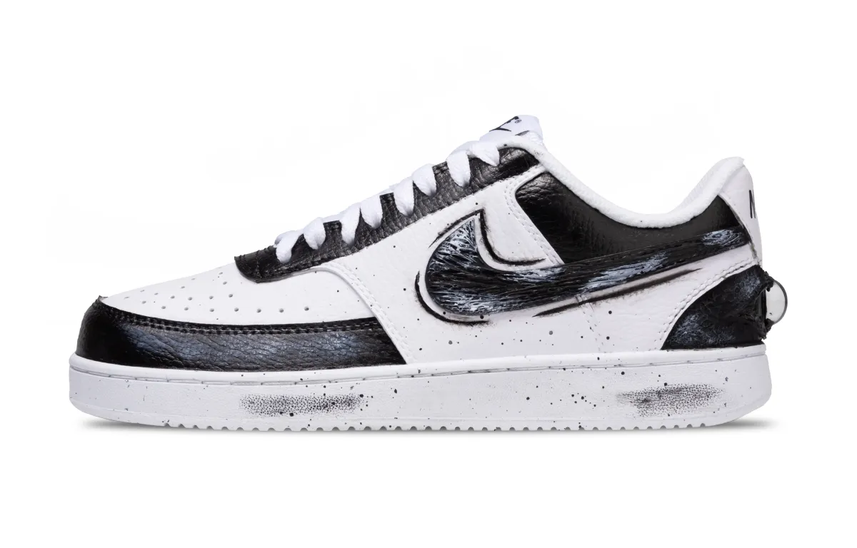 Nike Court Vision 1 Abrasion Resistant Low top Skateboard Shoes Men's Black