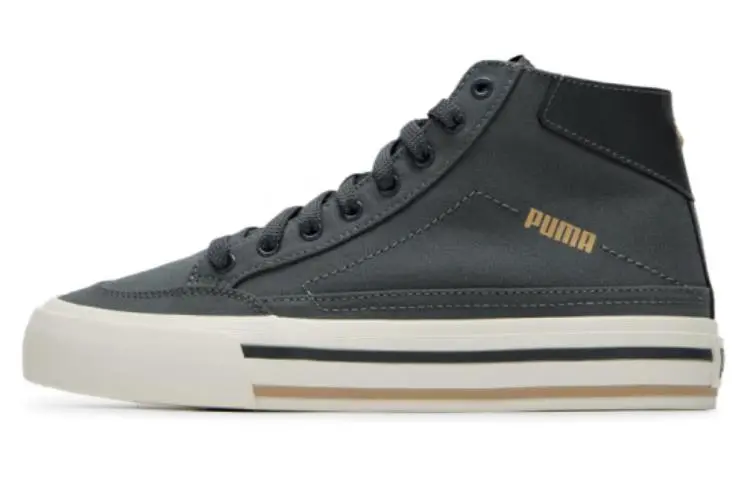 PUMA Court Classic Vulc Comfortable Abrasion Resistant Mid top Skateboard Shoes Unisex Green