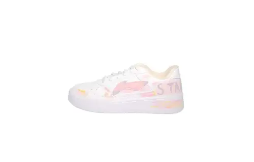 Li Ning Floating Boat Slip Resistant And Breathable Low top Skateboard Shoes Women's White