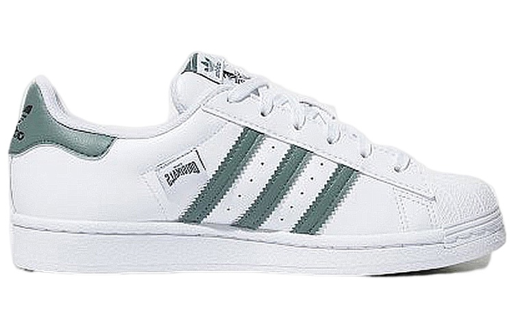 Кеды adidas originals SUPERSTAR (бело-серо-зеленые) — фото 2
