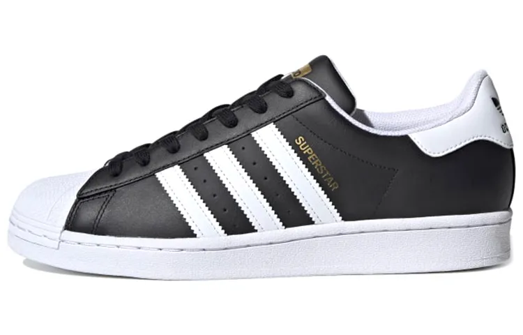 Adidas Originals Superstar Shoes 'Black White Gold'