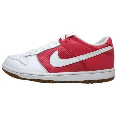 Nike Dunk Low White/White Flamingo Women's