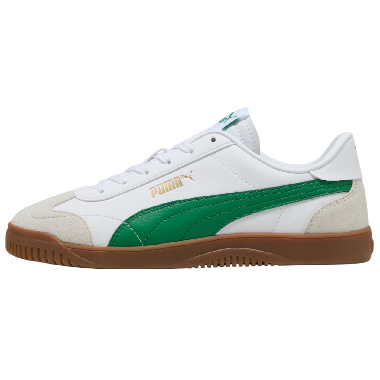 PUMA Club 5v5 Soft And Comfortable Low top Skateboard Shoes Men's White Green