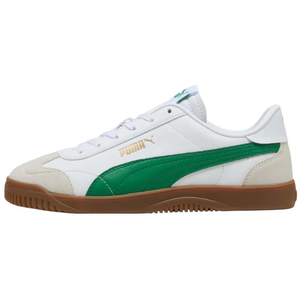 PUMA Club 5v5 Soft And Comfortable Low top Skateboard Shoes Men's White Green