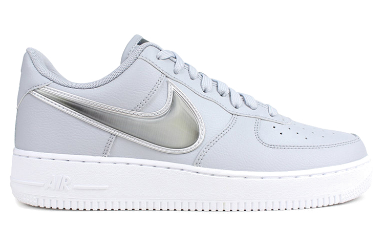 Мужские кроссовки Nike Air Force 1 Grey Obsidian (серо-белый) — фото 2