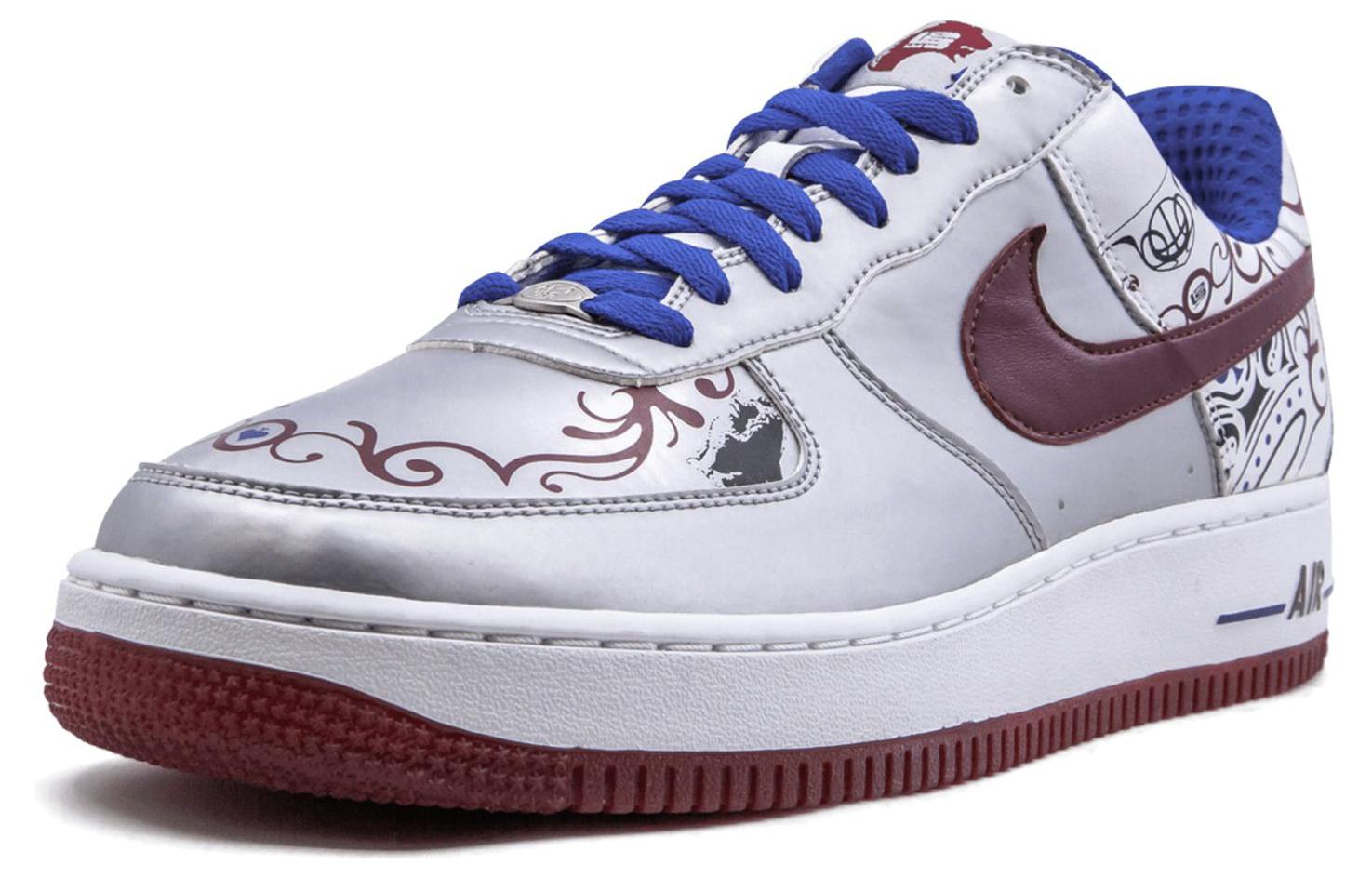 Мужские кроссовки Nike Air Force 1 Collection Royale (бело-красный) — 金属银/团队红/皇家/白 — фото 3
