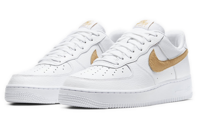 Кроссовки Nike Air Force 1 (бело-желтые) — Белыйжёлтый — фото 3