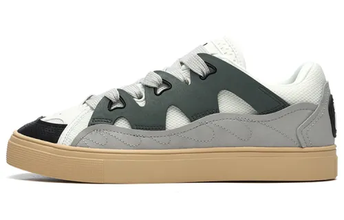 FILA FUSION Casper Comfortable Low top Skateboard Shoes Men's White Gray