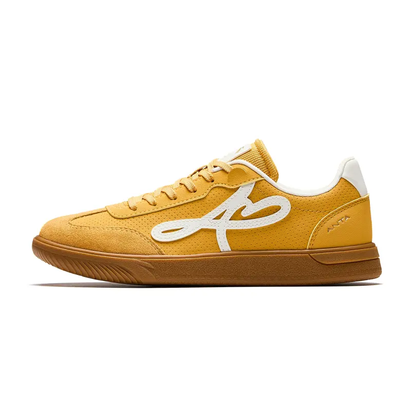 Anta Manchester Dance Slip Resistant Abrasion Resistant Low top Skateboard Shoes Women's Yellow White