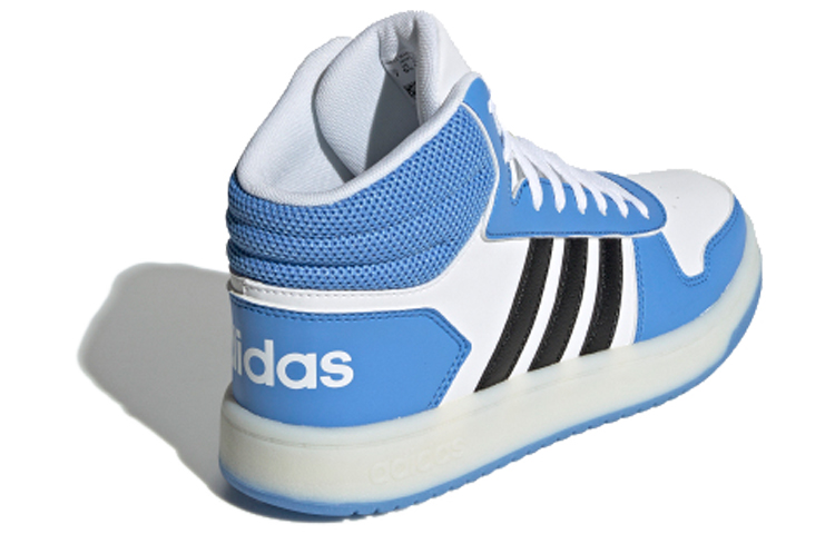 Женские кеды adidas neo Hoops 2.0 (синий / белый / черный) — Синий / белый / чёрный — фото 3