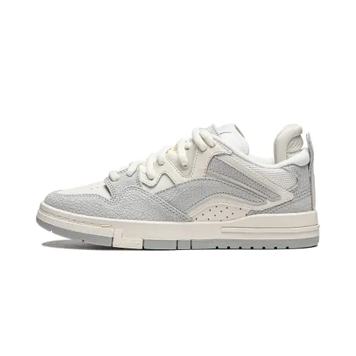 Li Ning Wave Pro Slip Resistant Cushioning Abrasion Resistant Support Skateboard Shoes Women's Gray