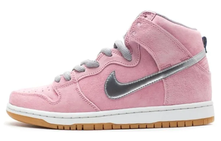Nike Dunk SB Dunk SB High Casual Slip Resistant Lightweight Non slip Lightweight High top Skateboard Shoes Men's Pink