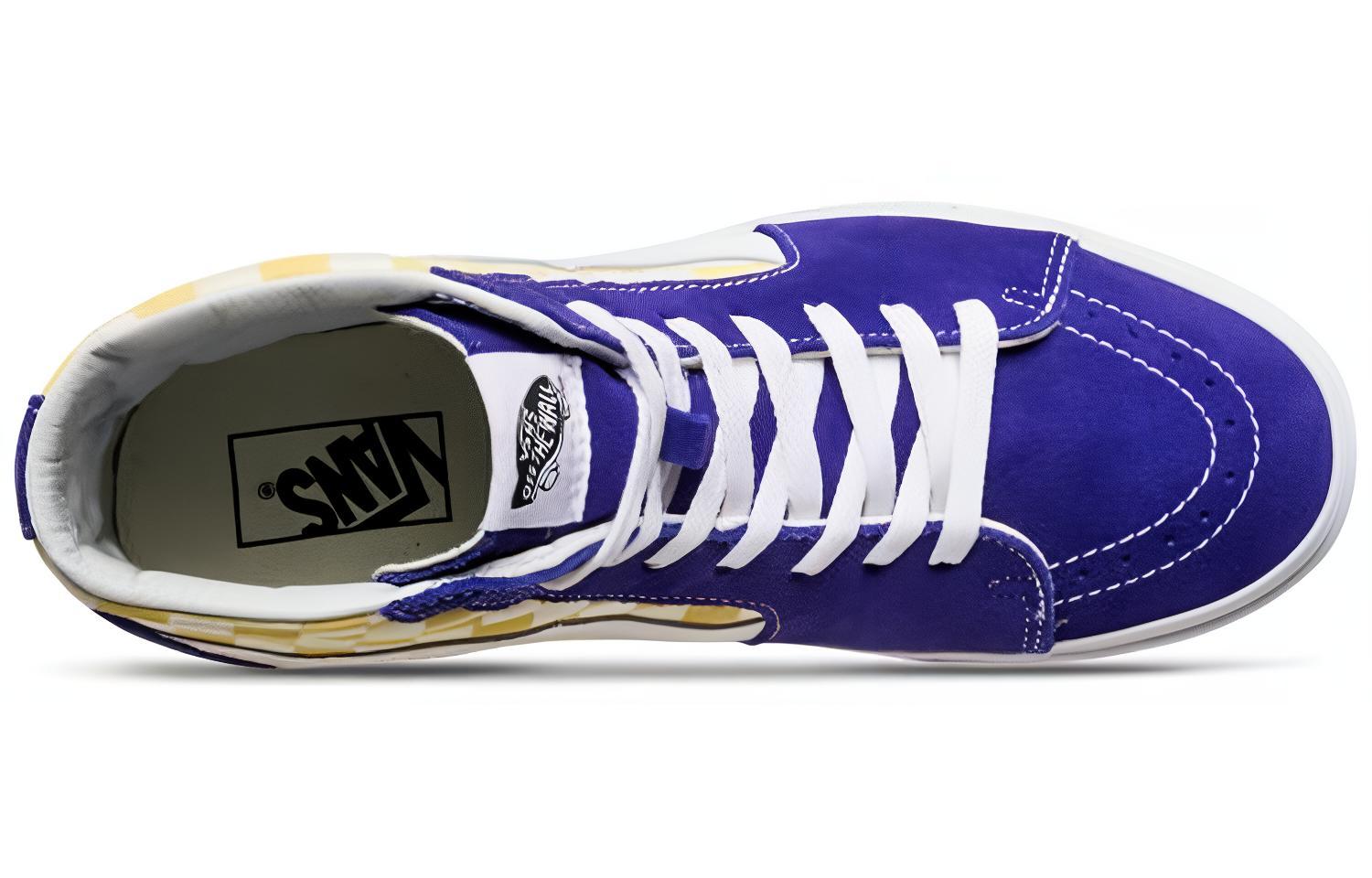 Кеды Vans SK8 BMX CHECKERBOARD (желто-белые) — фото 4