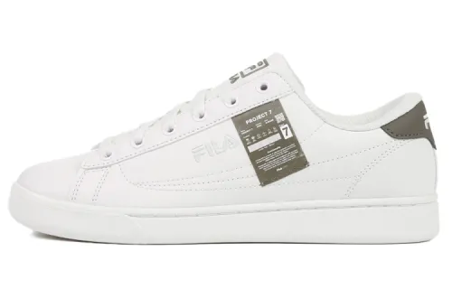 FILA Project 7 Low top Skateboard Shoes Unisex White Green Korean Style