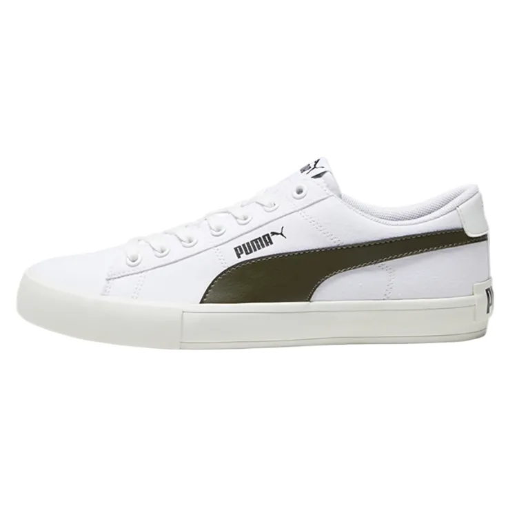 PUMA Bari Casual Textile, Artificial Leather Low top Skateboard Shoes Unisex White Gray
