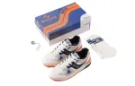 Saucony CROSS 90 Leather Slip Resistant Abrasion Resistant Low top Skateboard Shoes Unisex White Black Orange