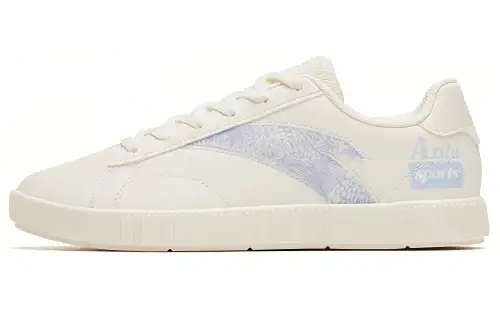 Anta Slip-Resistant Cushioning Wear-Resistant Lightweight Low-Top Skateboard Shoes Women's White Blue