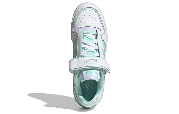 Женские кеды adidas originals FORUM plus (зелено-белые) — Белый / зелёный — фото 5