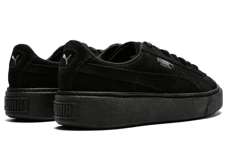 Женские кеды Puma Suede Platforam Crushed (черные) — фото 4