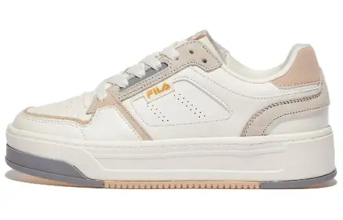 FILA Abrasion Resistant Breathable Low top Skateboard Shoes Unisex Beige Brown