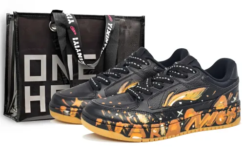 Li Ning Skyrim Slip Resistant Abrasion Resistant Slip Resistant Abrasion Resistant Low top Skateboard Shoes Men's