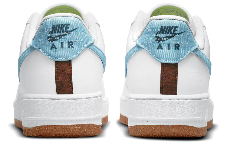 Мужские кроссовки Nike Air Force 1 '07 LV8 "Indigo" (бело-синие) — Белый / синий — фото 5