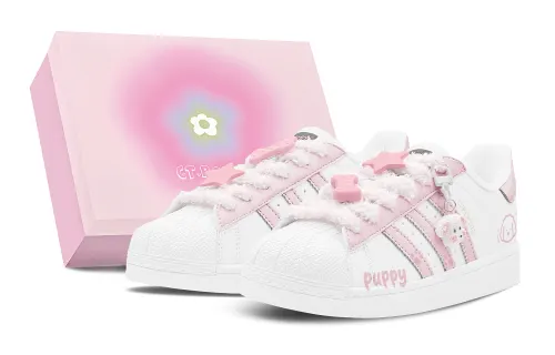 Adidas Originals SUPERSTAR Peach Puppy, Cute, Sweet Style, Girly Slip Resistant Abrasion Resistant Low top
