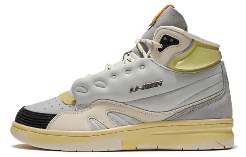 Li Ning 937 Deluxe Hi SP Synthetic Leather, TPU Wear resistant And Lightweight High top Skateboard Shoes Men's Gray
