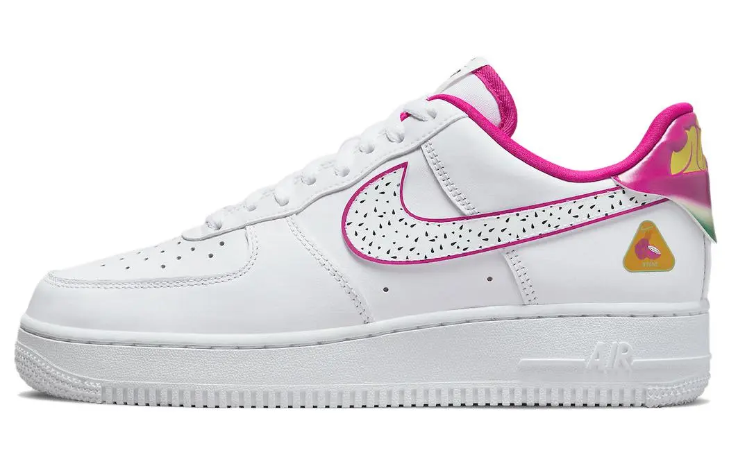Nike Air Force 1 Dragonfruit Leather Casual Abrasion Resistant Lightweight Wear resistant And Lightweight Low top