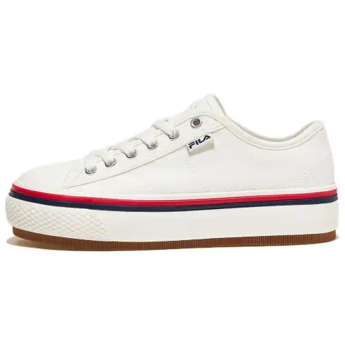 FILA Scanline V2 Abrasion Resistant Breathable Low top Skateboard Shoes Unisex Beige