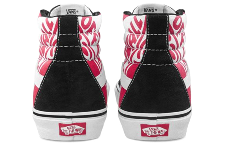 Кеды Vans SK8 (черно-красные с логотипом) — Чёрный / красный — фото 5