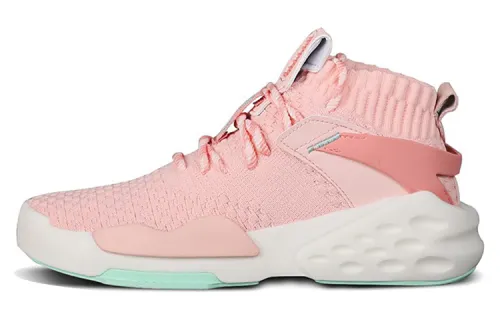 ANTA Skateboard Shoes Women's Mid Top Baby Pink/Light Nude Pink/Ivory White