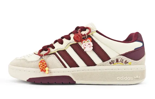 Adidas Originals Courtic Slip Resistant Abrasion Resistant Low top Skateboard Shoes Unisex Dark Red