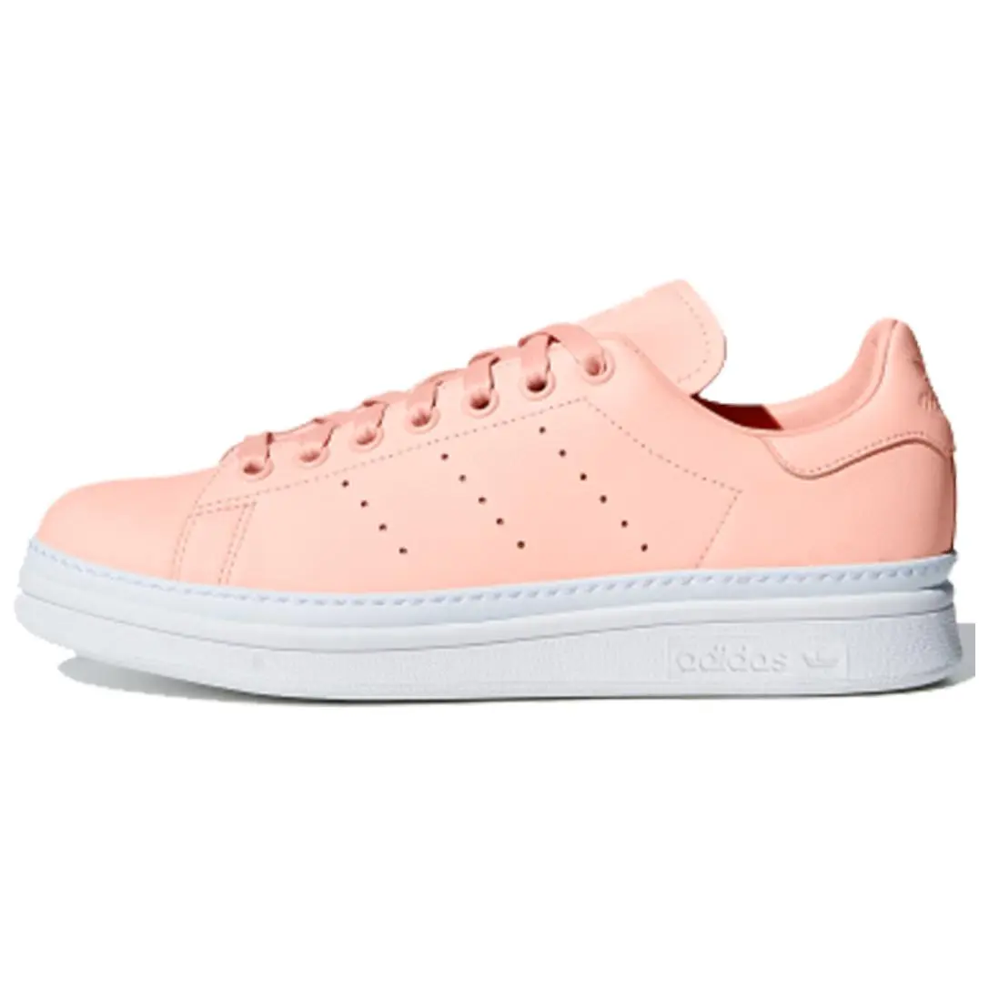 Adidas Originals Stan Smith New Bold Coverage Low top Skateboard Shoes Women's Coral Powder Polka Dot