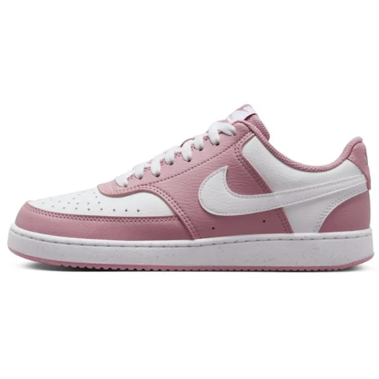 Nike Court Vision Low Slip Resistant Abrasion Resistant Low top Skateboard Shoes Women's Pink White