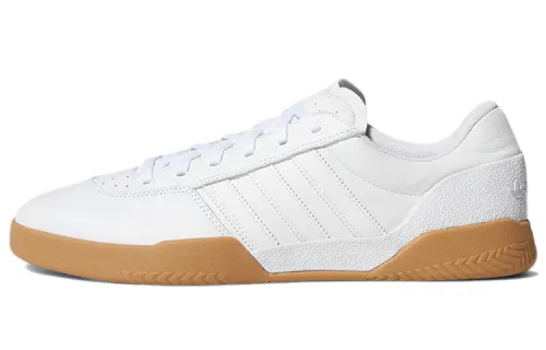 Adidas Originals City Cup Lace Up Abrasion Resistant Low top Skateboard Shoes Men's White