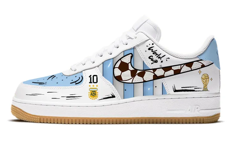 Nike Air Force 1 Skateboard Shoes Men's Low Top Blue/White