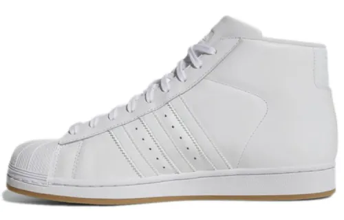 Adidas Originals Pro Model Skateboard Shoes Men's High Top Bright White/Gold