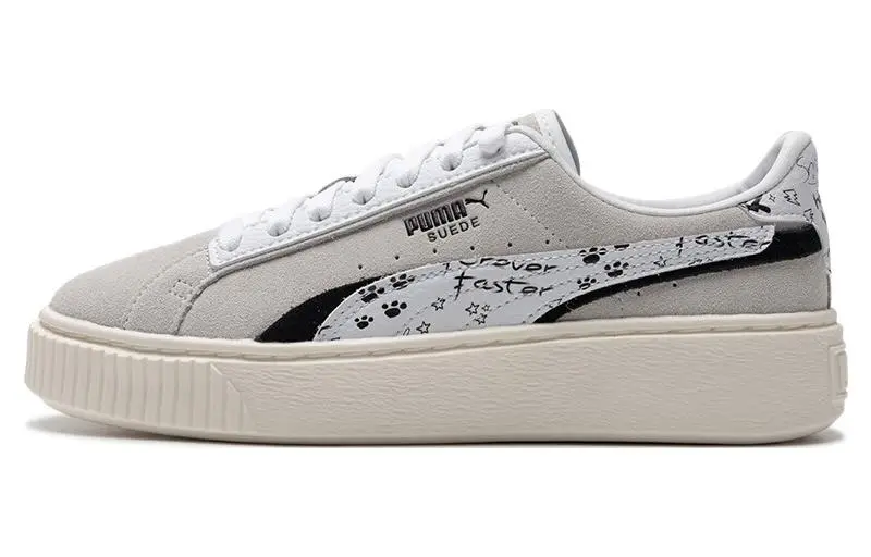 PUMA Suede Platform Draw 'Grey White' Women's