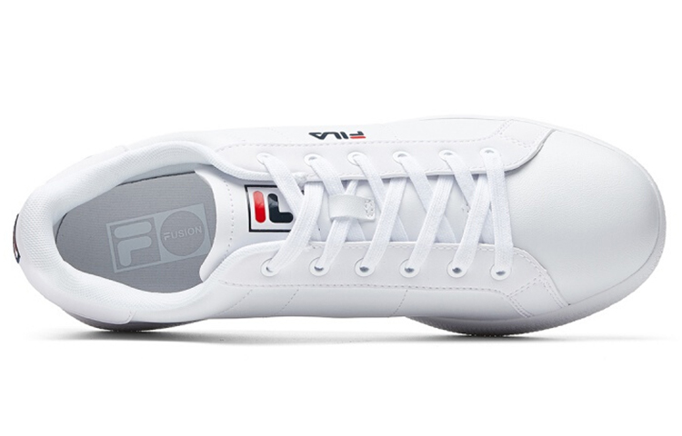 Мужские кеды Fila FUSION Triple White (белые) — фото 4