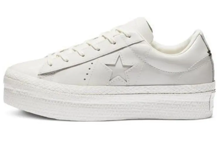One Star Wmns Converse Platform Low 'Vintage White' Women's