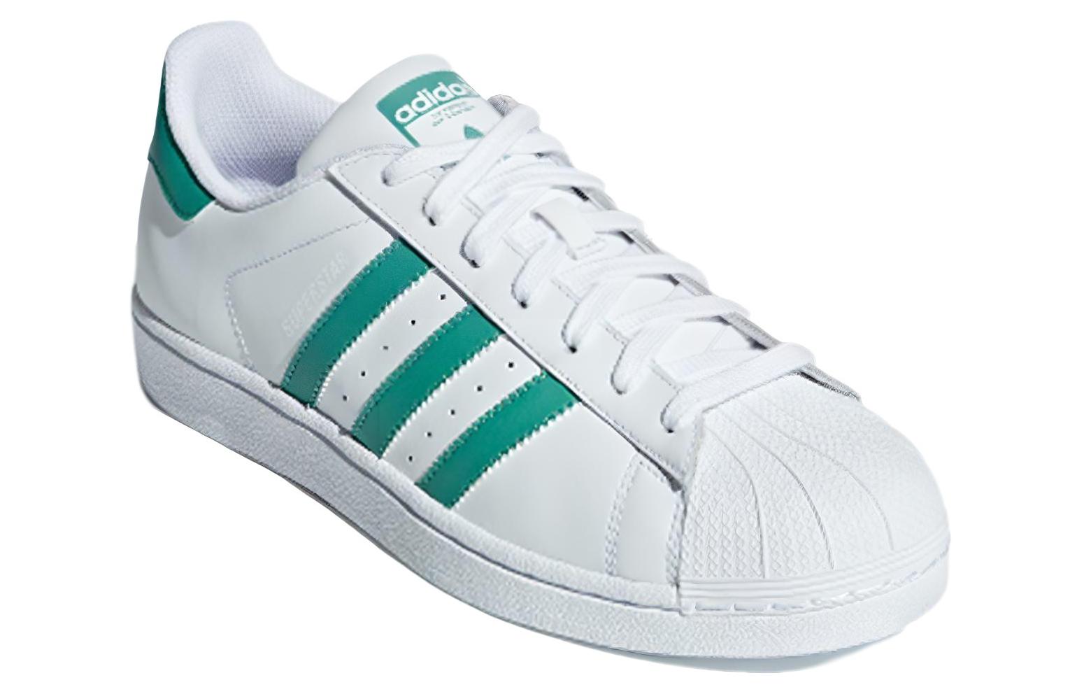 Кеды adidas originals Superstar (зелено-белые) — фото 3
