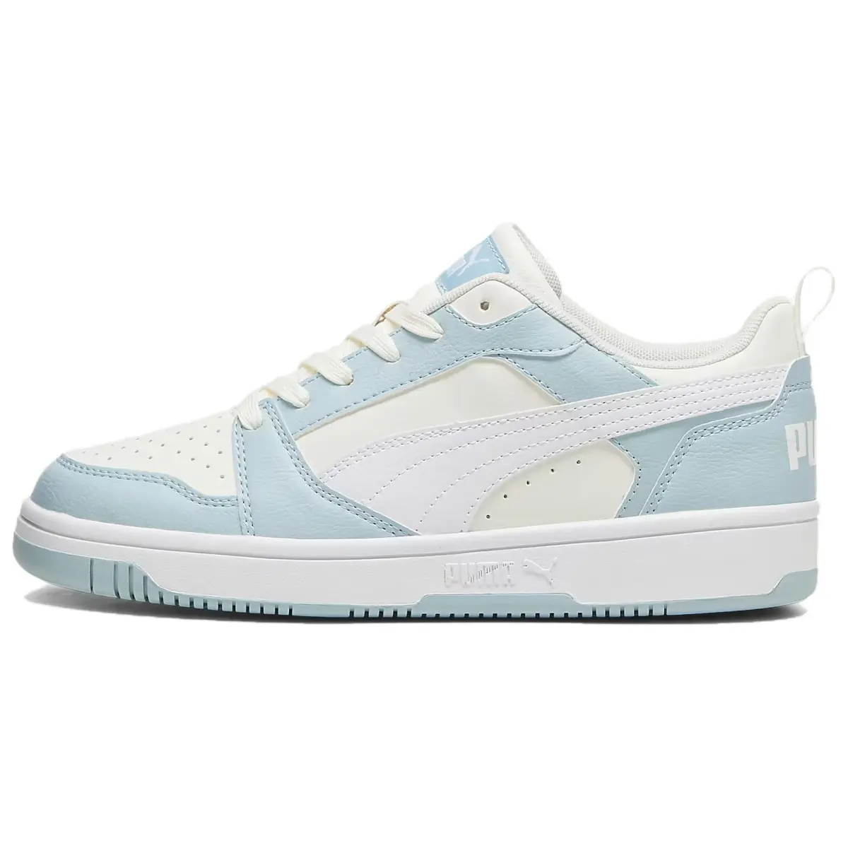 PUMA Rebound V6 Abrasion Resistant Low top Skateboard Shoes Unisex Gray White
