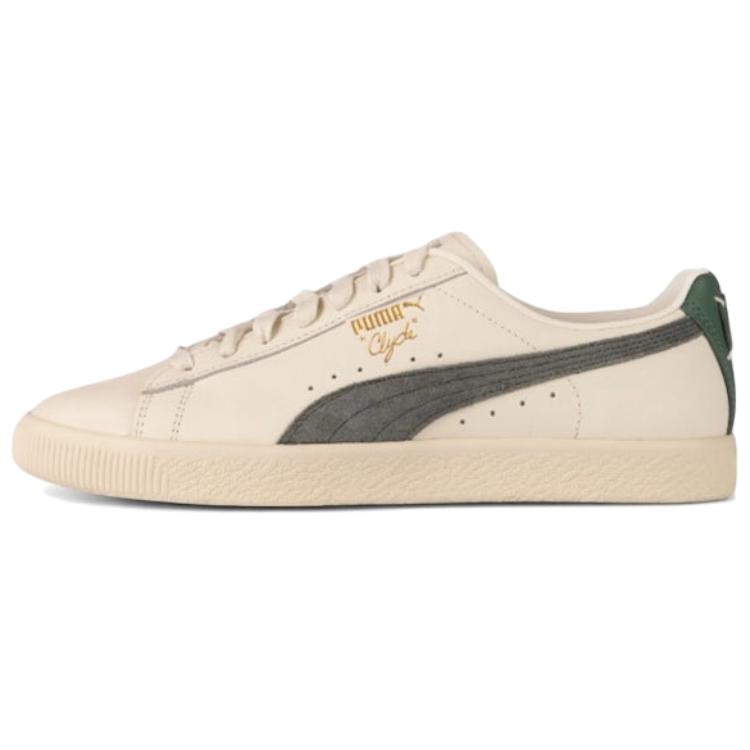 PUMA Clyde Base Abrasion Resistant Abrasion Resistant Low top Skateboard Shoes Unisex Beige
