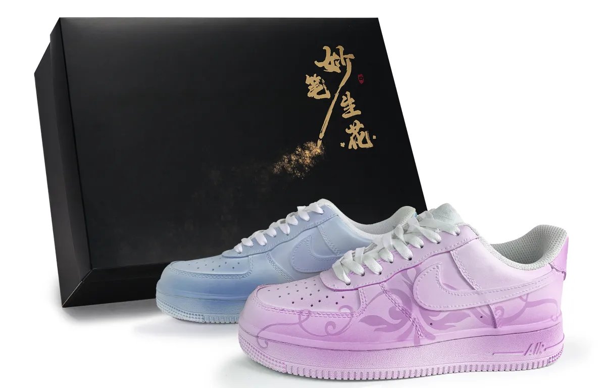 Nike Air Force 1 Skateboard Shoes Unisex Low Top Blue/Purple