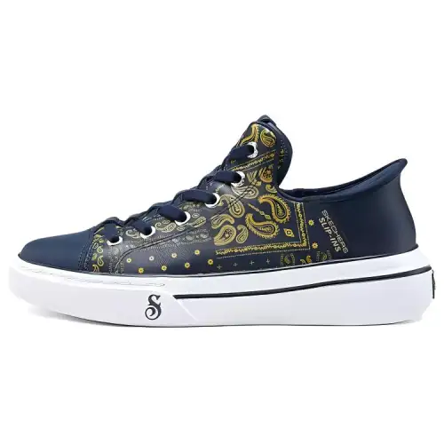 Skechers SNOOP Soft And Comfortable Low top Skateboard Shoes Men's Marine Blue