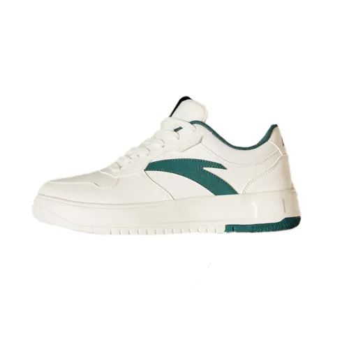 Anta Abrasion Resistant, Lightweight, And Breathable Low top Skateboard Shoes Men's White Green