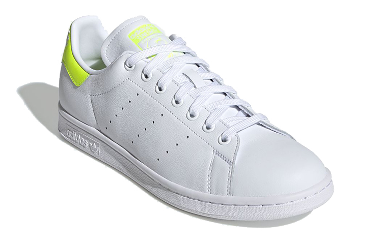 Кеды adidas originals STAN SMITH (бело-салатовые) — 白黄荧光 — фото 3