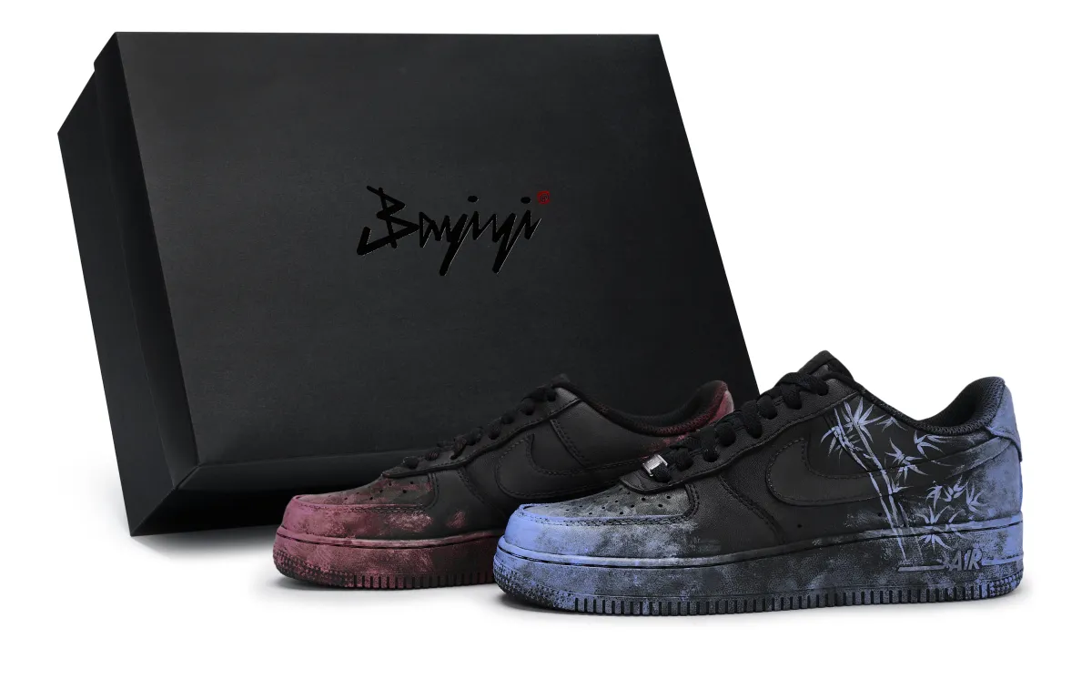 Nike Air Force 1 07 811 Manufacturing, Smoke Shadow Bamboo Wind Blue Pink, Special Shoe Box Low top Skateboard Shoes
