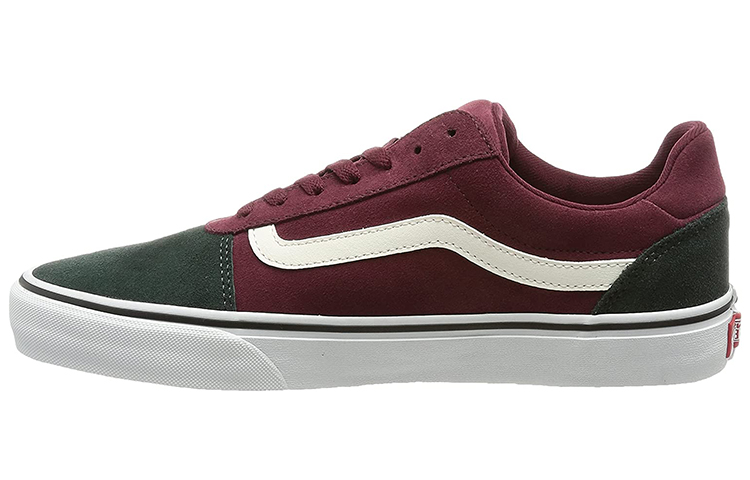 Vans Ward Deluxe Casual Skateboarding Shoes Red Green